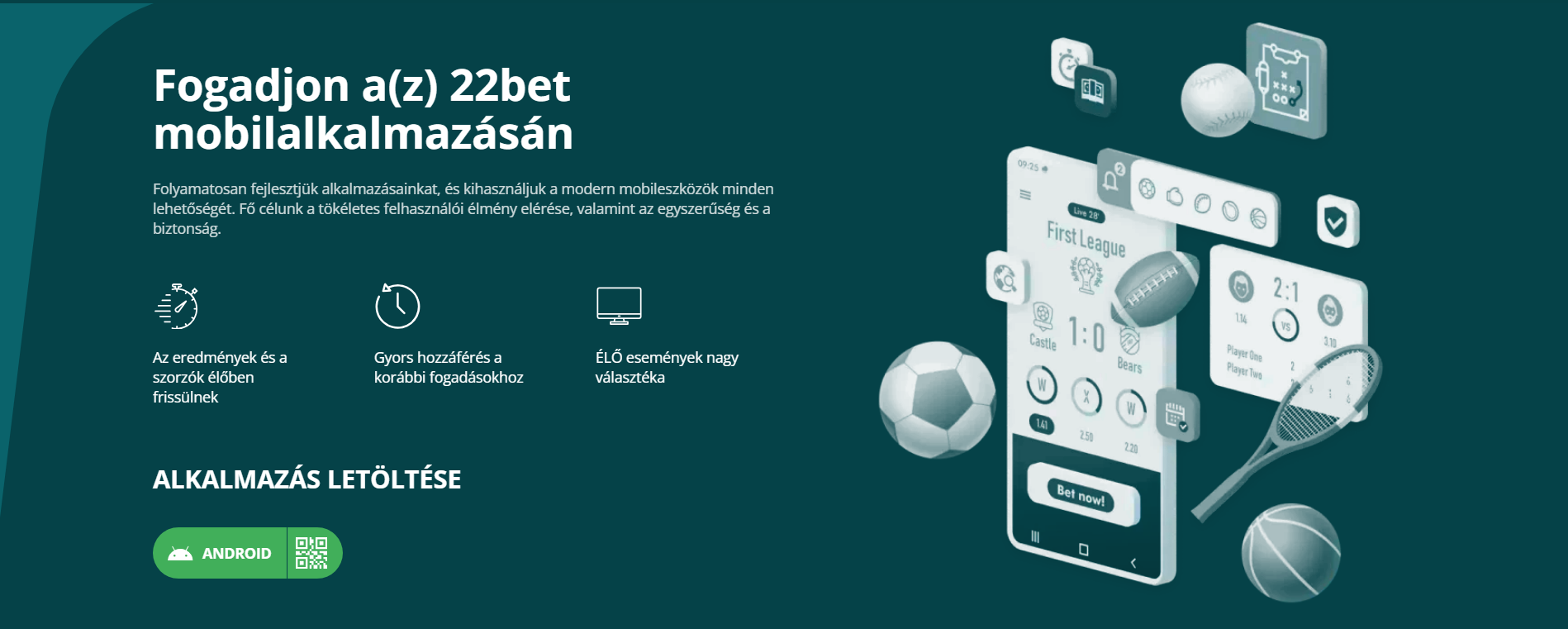 22Bet mobilalkalmazás
