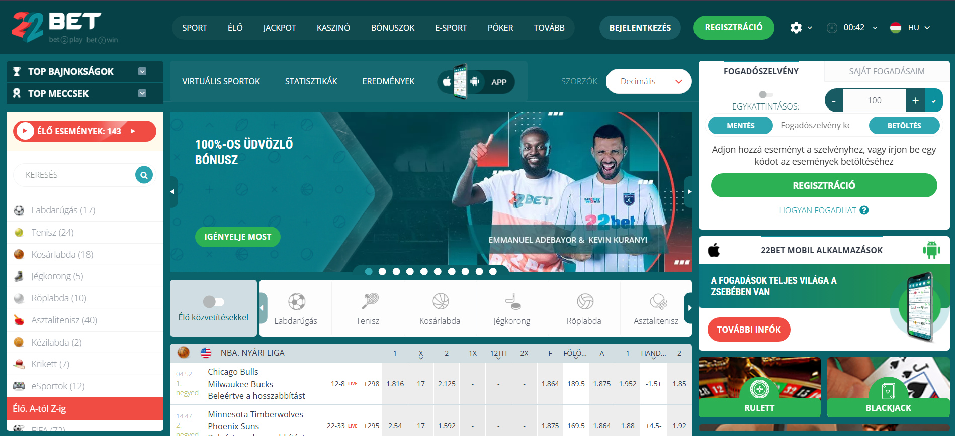 Hivatalos kaszinó weboldal