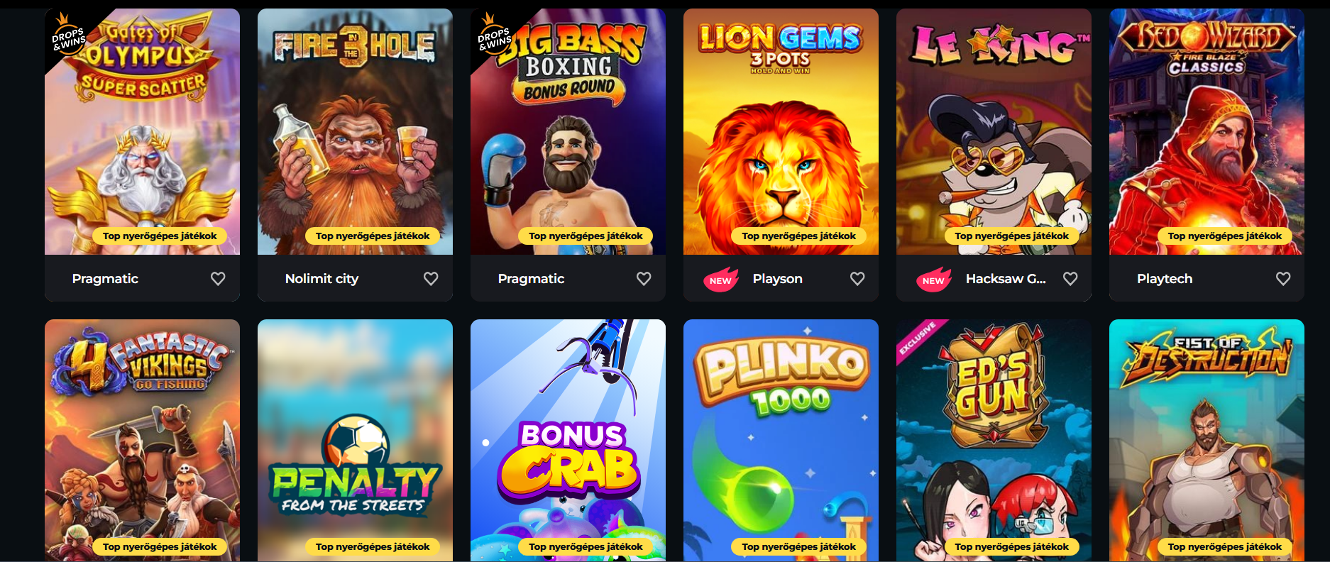Online kaszinó nyerőgépek Boomerang Casino